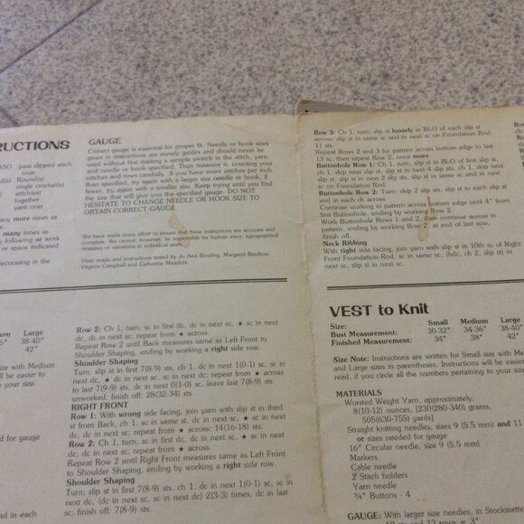 Leisure Arts Knit & Crochet Afghans Vests Cardigans - Picture 9 of 16